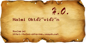 Halmi Oktávián névjegykártya